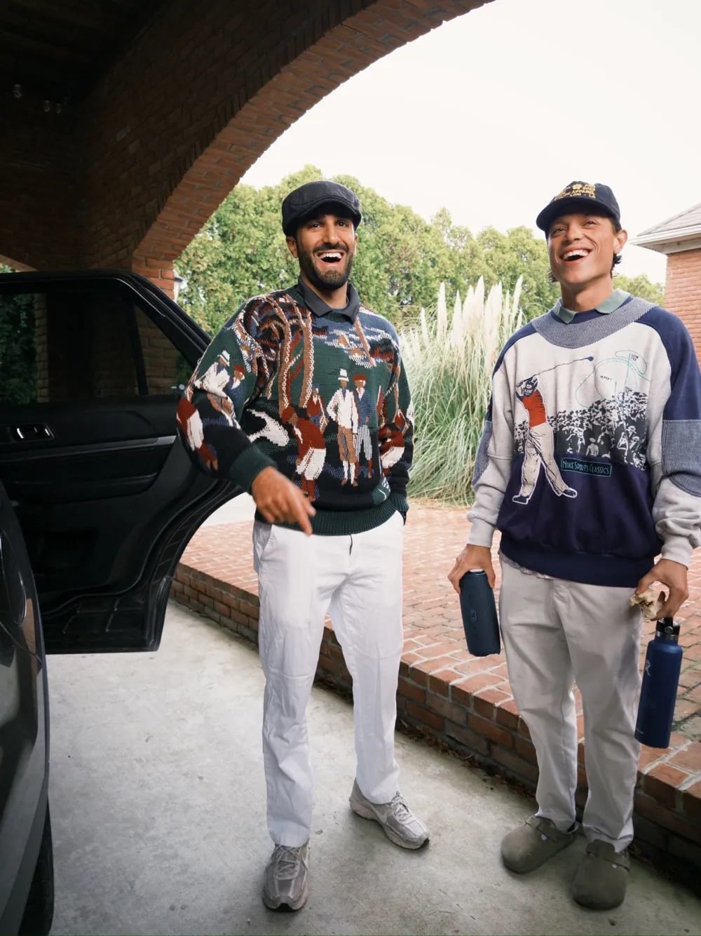 Two of the group cracking up on the way to the car